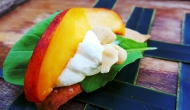 Crispy Flatbread with Pickled Nectarine and Goat Cheese